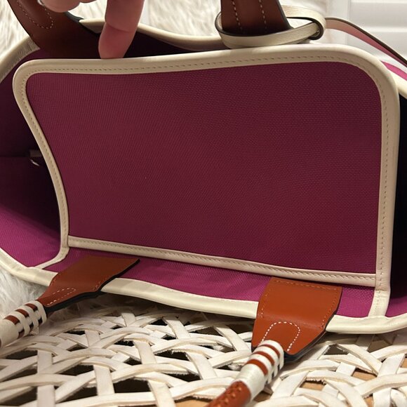 HERMES Steeple 25 Tote Bag in Rose Pourpre - Picture 12 of 16